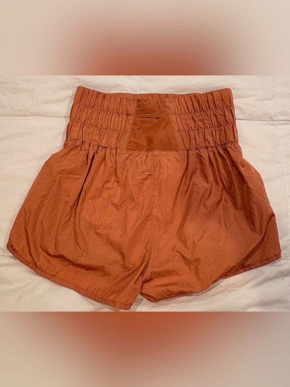 Free People Movement Rust Smocked Running Shorts S - Picture 3 of 5